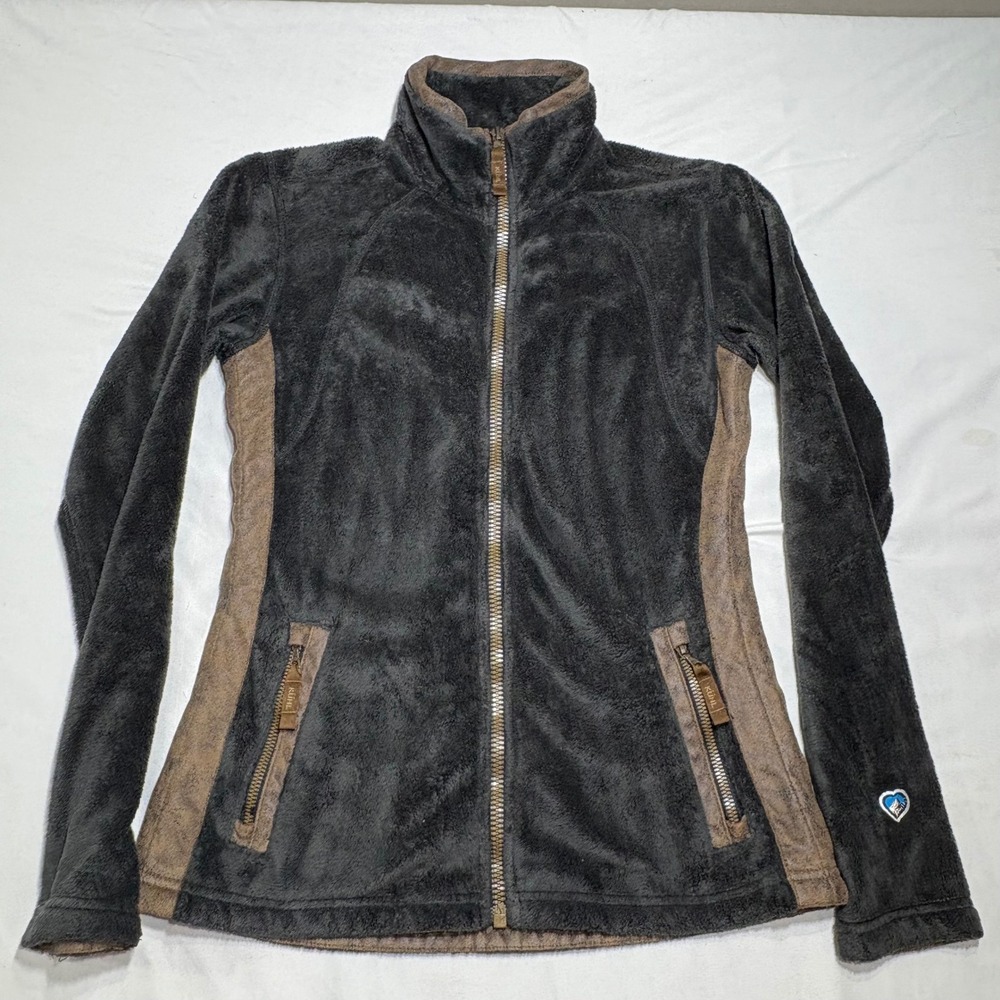 KUHL Flight Fleece Jacket Womens XS Gray‎ Full Zip Hiking Outdoor Gorpcore